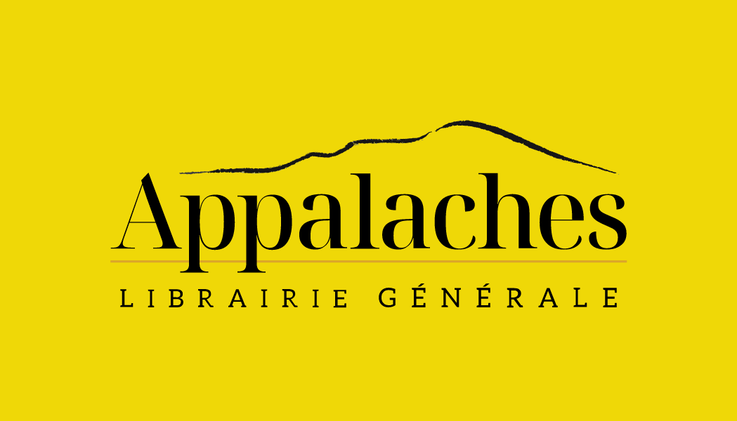 logo de la librairie Appalaches, noir sur fond jaune